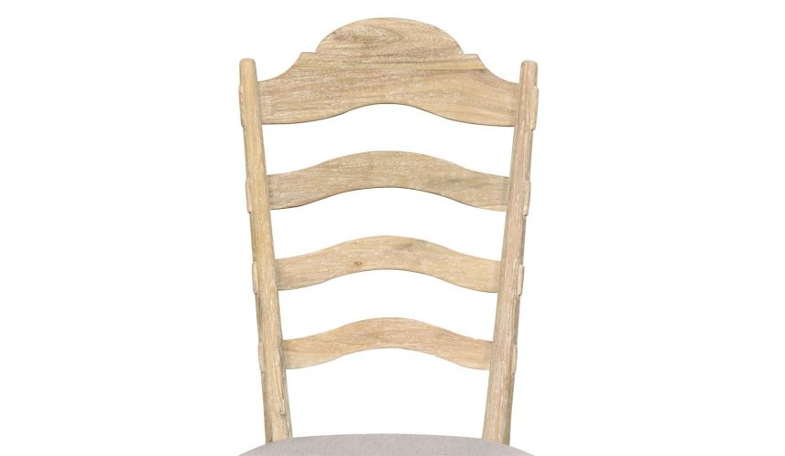 Dining Chairs Limed Acacia Ladderback Dining Side Chair