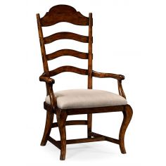 Dining Chairs Country Style Curved Ladderback Dining Armchair