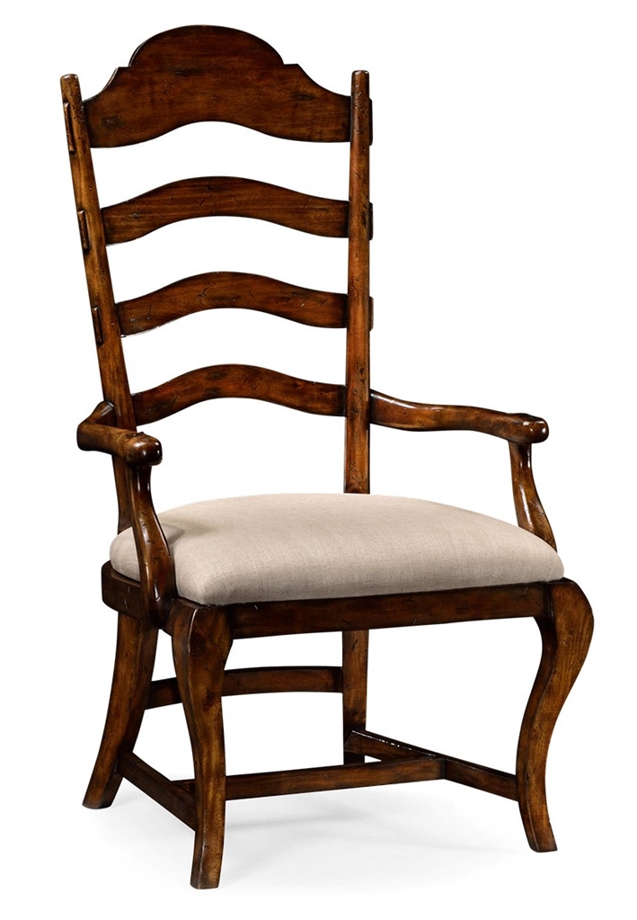 Dining Chairs Country Style Curved Ladderback Dining Armchair