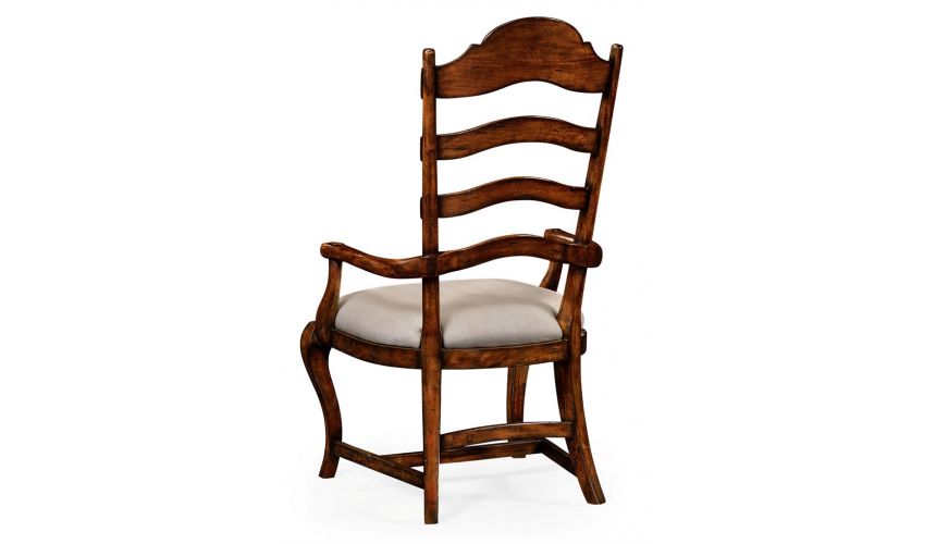 Dining Chairs Country Style Curved Ladderback Dining Armchair