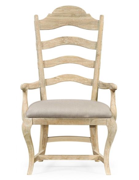 Dining Chairs Limed Acacia Ladderback Dining Armchair