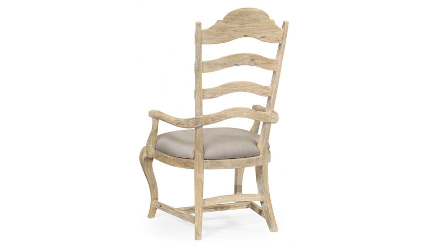 Dining Chairs Limed Acacia Ladderback Dining Armchair