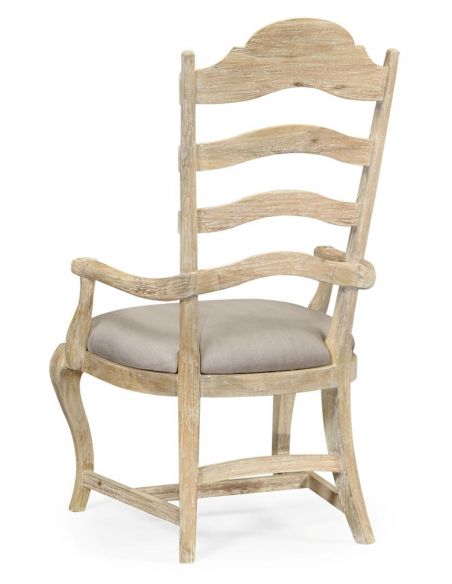Dining Chairs Limed Acacia Ladderback Dining Armchair