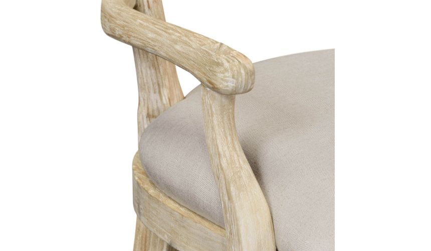 Dining Chairs Limed Acacia Ladderback Dining Armchair