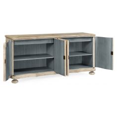 Breakfronts & China Cabinets Washed Acacia Belleville Buffet 2