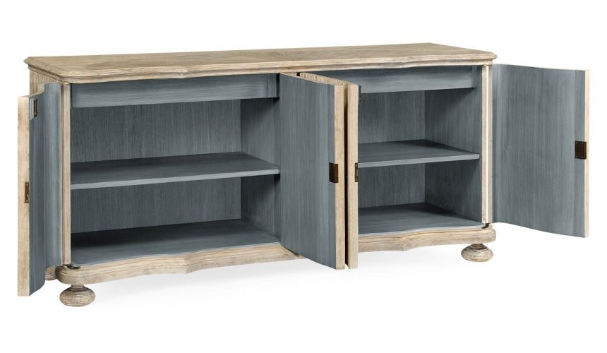 Breakfronts & China Cabinets Washed Acacia Belleville Buffet