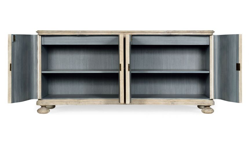 Breakfronts & China Cabinets Washed Acacia Belleville Buffet