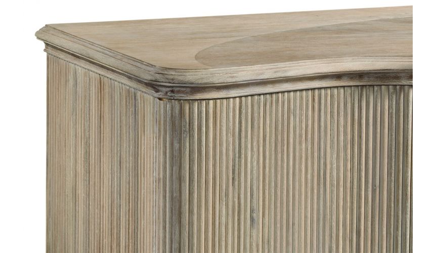 Breakfronts & China Cabinets Washed Acacia Belleville Buffet