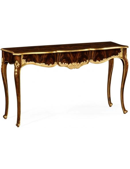 Antiqued Mahogany Console Table