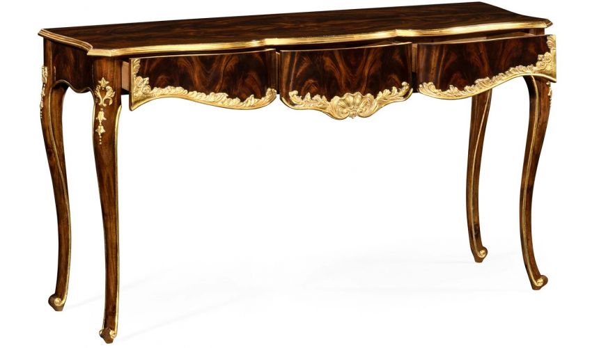 Console & Sofa Tables Antiqued Mahogany Console Table