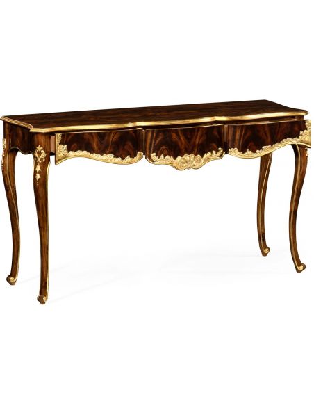 Console & Sofa Tables Antiqued Mahogany Console Table