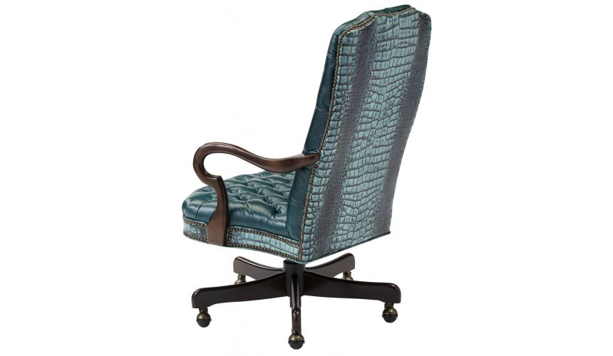 Office Chairs Tufted Swivel Arm Chair