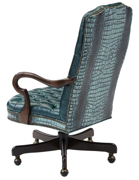 Office Chairs Tufted Swivel Arm Chair
