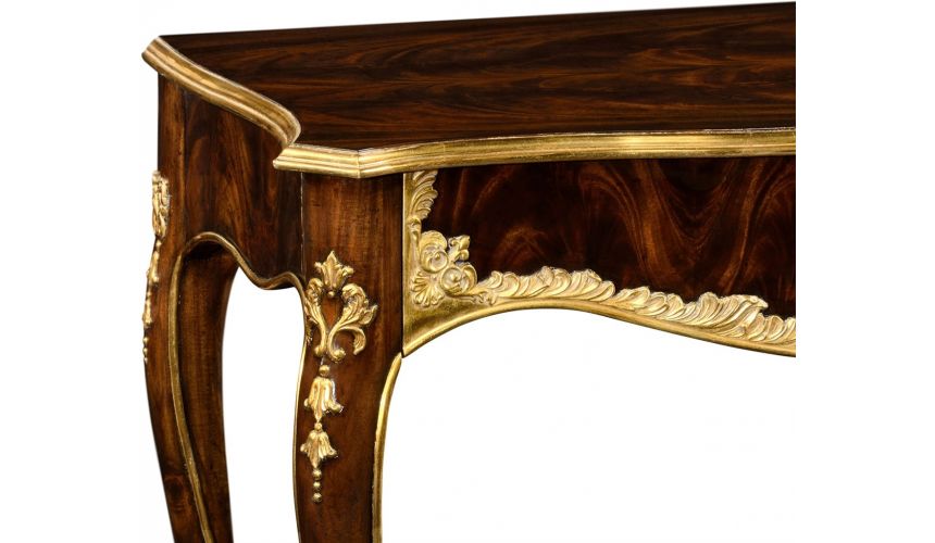 Console & Sofa Tables Antiqued Mahogany Console Table