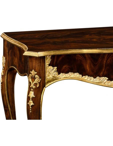Console & Sofa Tables Antiqued Mahogany Console Table
