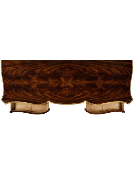 Console & Sofa Tables Antiqued Mahogany Console Table