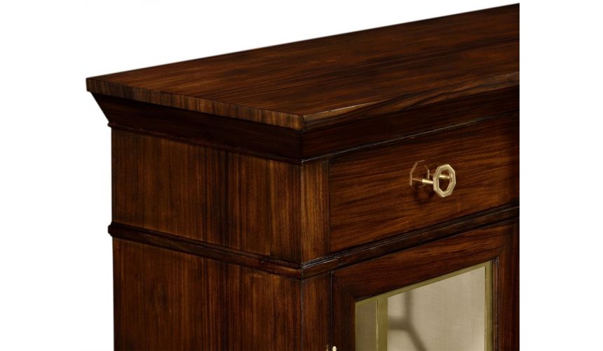 Breakfronts & China Cabinets Elegant Breakfront Display Cabinet with 4 Doors