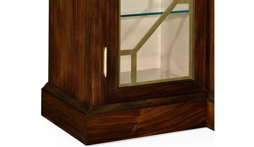 Breakfronts & China Cabinets Elegant Breakfront Display Cabinet with 4 Doors