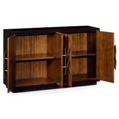 Breakfronts & China Cabinets Modern Ebonized Sideboard with 4 Doors 2