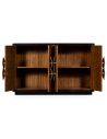 Breakfronts & China Cabinets Modern Ebonized Sideboard with 4 Doors
