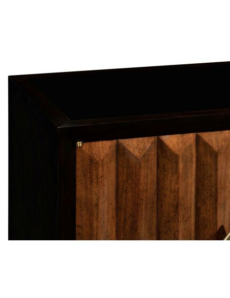 Breakfronts & China Cabinets Modern Ebonized Sideboard with 4 Doors