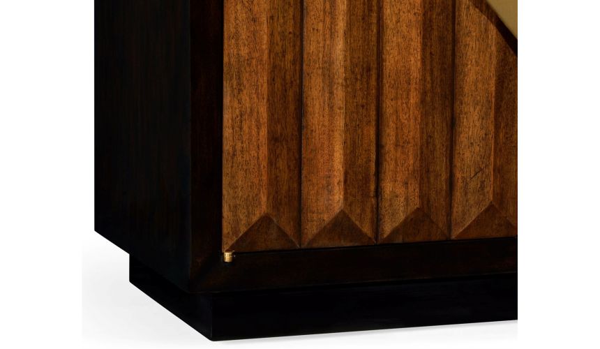 Breakfronts & China Cabinets Modern Ebonized Sideboard with 4 Doors