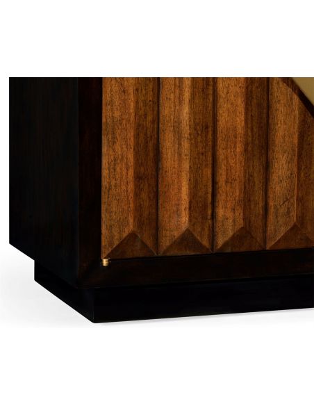 Breakfronts & China Cabinets Modern Ebonized Sideboard with 4 Doors