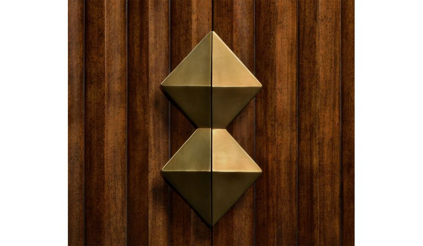 Breakfronts & China Cabinets Modern Ebonized Sideboard with 4 Doors