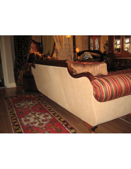 SOFA, COUCH & LOVESEAT Duncan Phyfe sofa with green gator leather