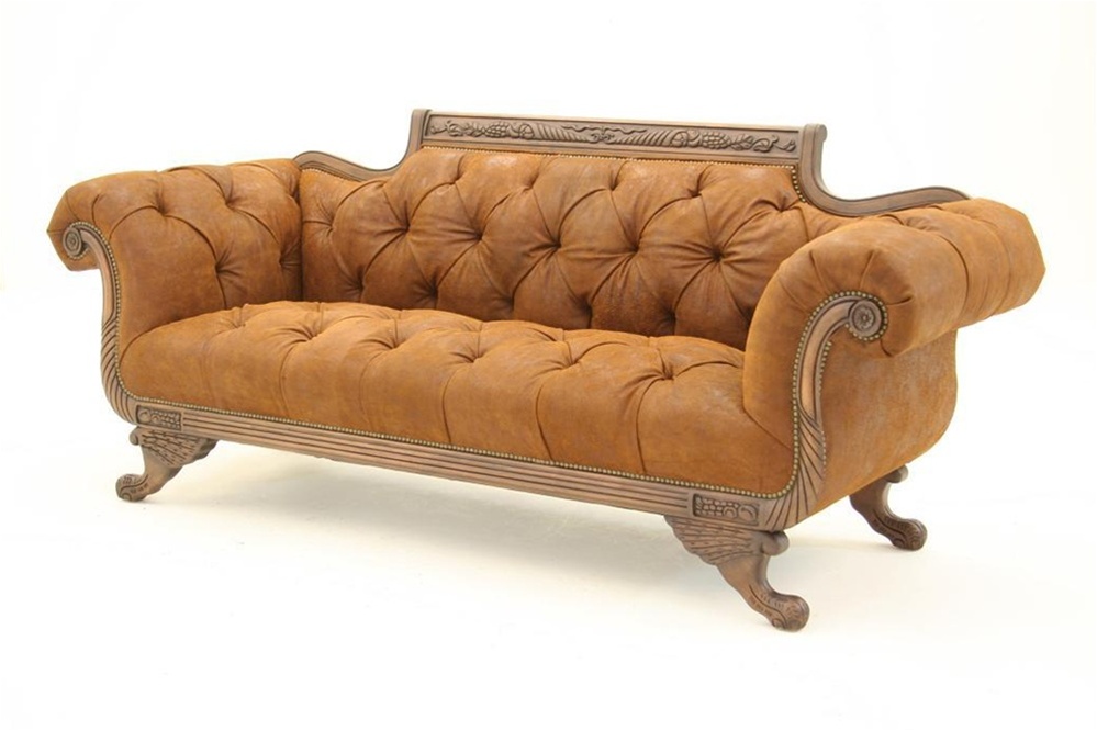 duncan phyfe leather sofa