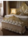 Queen and King Sized Beds Elegant master bedroom with drapery crown.