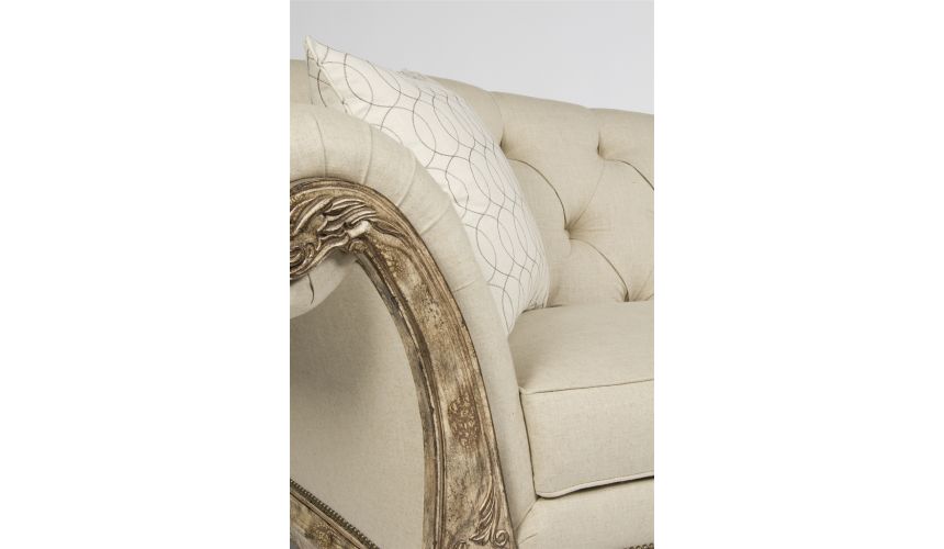 SOFA, COUCH & LOVESEAT Elegant Tufted Carved Sofa. Elegant Furnishings