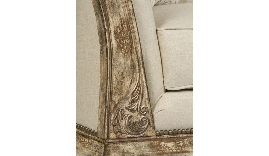 SOFA, COUCH & LOVESEAT Elegant Tufted Carved Sofa. Elegant Furnishings