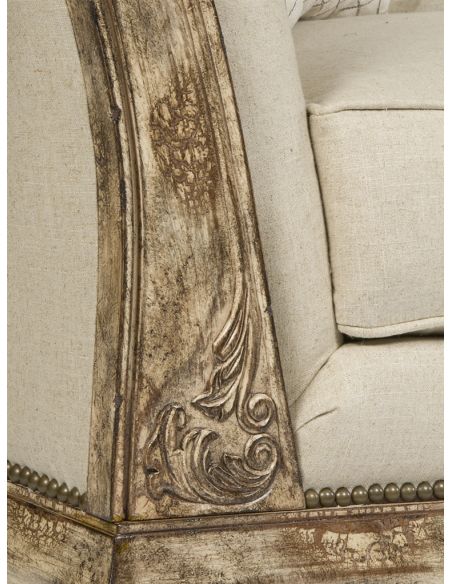 SOFA, COUCH & LOVESEAT Elegant Tufted Carved Sofa. Elegant Furnishings
