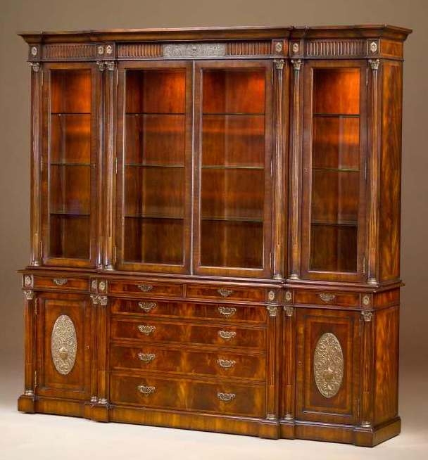 Breakfronts & China Cabinets Elite furnishings. Mahogany dining room breakfront or library bookcase.