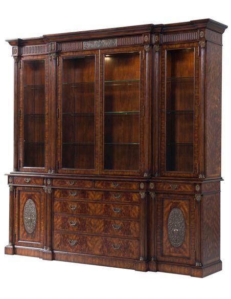 Breakfronts & China Cabinets Elite furnishings. Mahogany dining room breakfront or library bookcase.