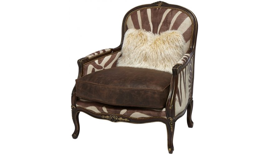 Luxury Leather & Upholstered Furniture Upholstered High Arm Chair