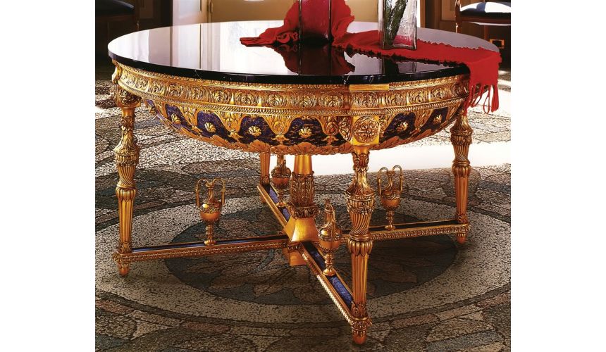Handmade Italian Luxury Furniture Empire style round foyer table