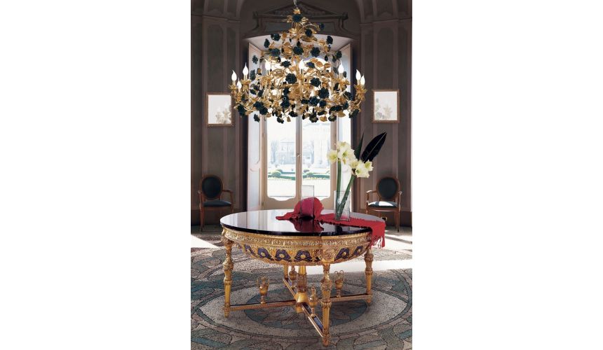 Handmade Italian Luxury Furniture Empire style round foyer table