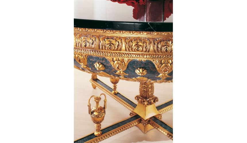 Handmade Italian Luxury Furniture Empire style round foyer table