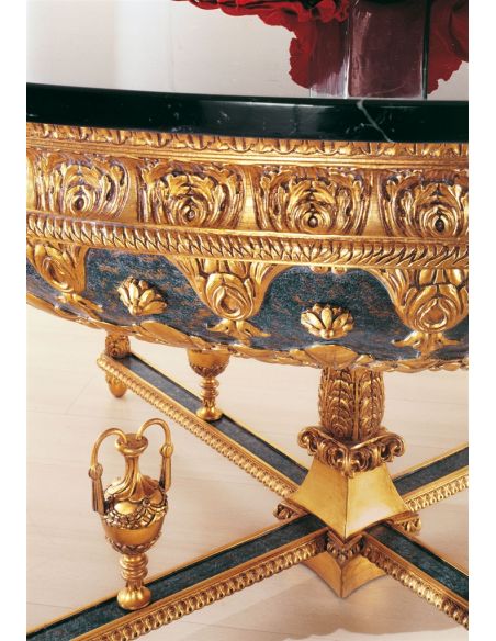 Handmade Italian Luxury Furniture Empire style round foyer table