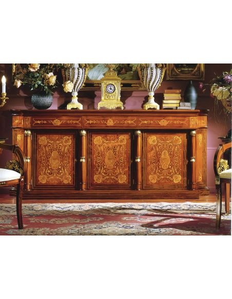 Dining Tables Empire style, high end dining table. Gold leaf highlights.