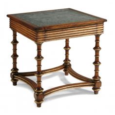 Square & Rectangular Side Tables End table eglomise glass top