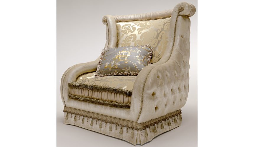 Luxury Leather & Upholstered Furniture Furniture Masterpiece Collection, chair. Handmade in Europe.