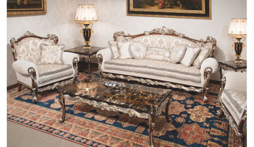 Luxury Leather & Upholstered Furniture 1 Empire style sofa. Handmade in Europe.