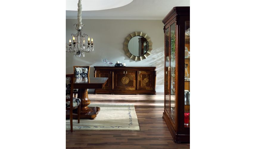 Breakfronts & China Cabinets 11 Best of European made furniture. Cradenza with marquetry.