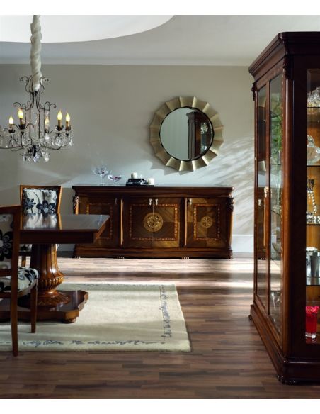 Breakfronts & China Cabinets 11 Best of European made furniture. Cradenza with marquetry.