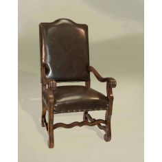 Dining Chairs Rustic Luxury Leather Furniture, Arm Chair, European Style