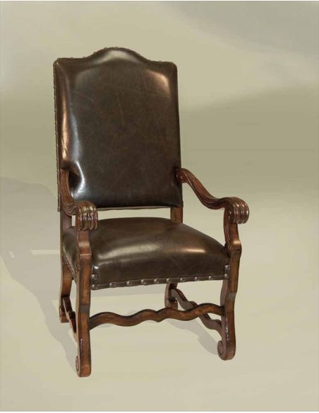Rustic Luxury Leather Furniture,  Arm Chair, European Style