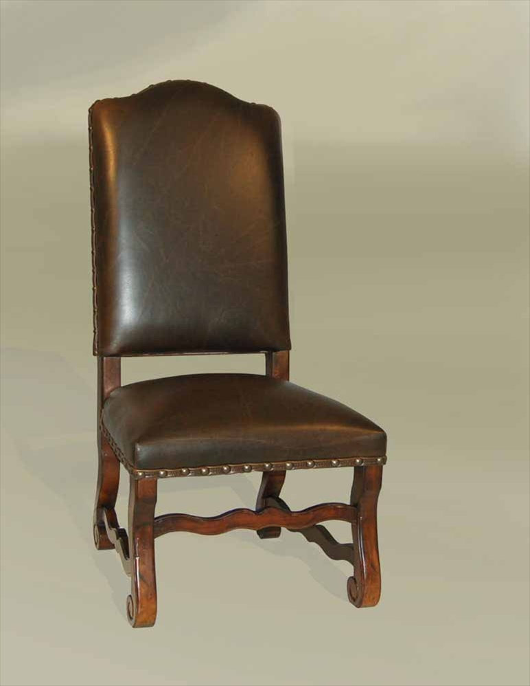 Luxury Leather & Upholstered Furniture Rustic Luxury Leather Furniture, Side Chair, European Style